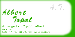 albert topal business card